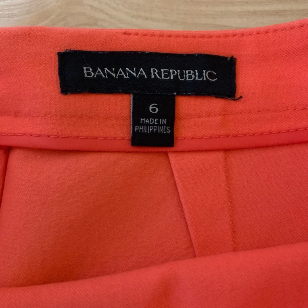 ❌SOLD❌ ✨HP✨ 🦋 3/$9 Banana Republic Orange red pink wrap pencil skirt size 6 - Picture 7 of 8